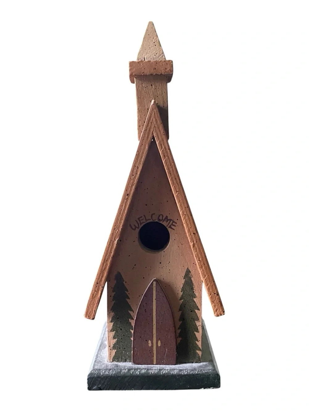 Painted Wooden Birdhouses Rustic Church Country Cottage Garden Home Décor Cabin
